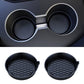 Amooca Car Cup Coaster Universal Automotive Waterproof Non-Slip Cup Holders Sift-Proof Spill Holder Car Interior Accessories 2 Pack Black
