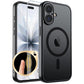 SUPFINE Magnetic for iPhone 17 Case with Camera Control Button,[Full Camera Protection][1+Tempered Glass Screen Protector] Slim Translucent Matte Shockproof Phone Cover,Black