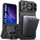 SSLOTSCASE for iPhone 17 Pro Max Case with Card Holder & Kickstand, Black | Slide Camera Lens Cover & Camera Stand & Wallet, Military-Grade Heavy Duty Phone Case Cover for iPhone 17 Pro Max 5G 2025
