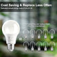 TJOY 6 Pack A19 LED Light Bulbs, 60 Watt Equivalent LED Bulb, Soft Warm White 2700K, Efficient 9W, E26 Standard Base, Non Dimmable Energy Saving Lightbulb, 800LM, 80 CRI, 120V, UL Listed
