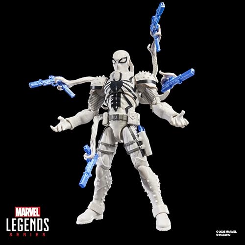 Marvel Legends Series Magic: The Gathering Agent Anti-Venom, Spider-Man Action Figure plus Exclusive Foil Trading Card, Red and Black