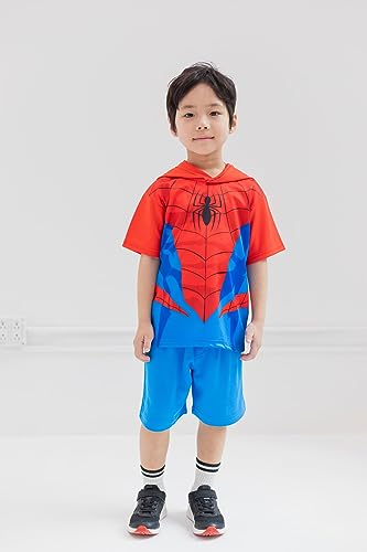 Marvel Boys' Cosplay 2-Piece Hooded Tee and Shorts Set Toddler to Big Kid