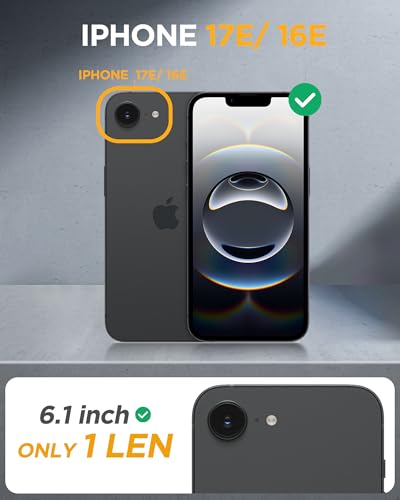 Miracase for iPhone 17e Case & iPhone 16e Case, Full-Body Phone with Built-in Glass Screen Protector, [Magnetic with MagSafe] Military Drop Proof 17 E/ 16 E Cover Bumper 6.1 inch, Blue
