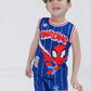Marvel Boys' 2-Piece Basketball Jersey and Shorts Set Toddler to Big Kid | 2-Piece Coordinated Set, Breathable Mesh Fabric, Comfortable Elastic Waistband, Pull-On Style