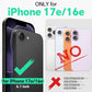 TUCCH Wallet Case for iPhone 17e/16e, [RFID Blocking] 4 Card Holder Kickstand [Shockproof TPU Inner Case] PU Leather Magnetic Closure Protective Cover for iPhone 17e 2026/16e 2025 6.1", Black