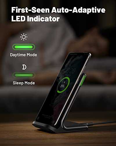 INIU Wireless Charger, 15W Fast Wireless Charging Phone Station with LED