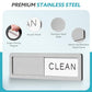 Dishwasher Magnet Clean Dirty Sign, Strong Magnet Non-Scratch Clean Dirty Magnet for Dishwasher, Easy to Read & Slide