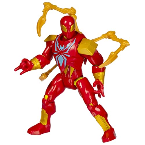 Spider-Man MixMashers Marvel Iron Spider Custom Spider-Man Mix-and-Match Deluxe Action Figure & Accessories, 5-Inch-Scale (12 cm) Super Hero Toys, Ages 4+