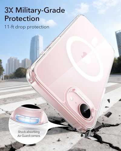 ESR for iPhone 17e/iPhone 16e Case, Compatible with MagSafe, Shockproof Military-Grade Protection, Scratch-Resistant Back, Magnetic Phone Case for iPhone 17e/iPhone 16e, Classic Hybrid Case, Clear