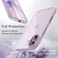 JETech Case for iPhone 17 6.3-Inch, Shockproof Phone Bumper Cover, Solid Color Matte TPU Frame, Anti-Scratch Clear Back (Lavender)