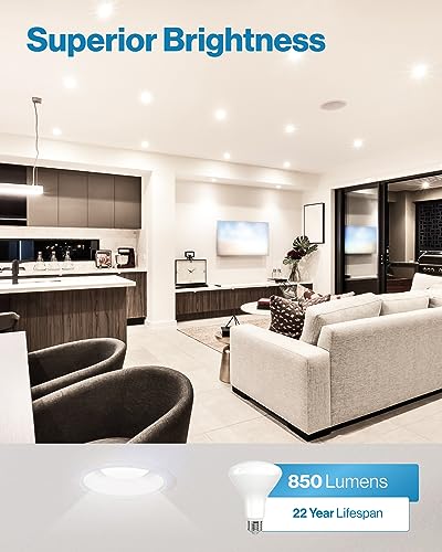 Sunco 6 Pack BR30 Light Bulb LED Recessed Can Light Bulbs, Indoor Flood Light Bulb 850 LM, 11W (65W Equivalent), 3000K Warm White, Dimmable, E26 Base, for Home, Kitchen, Bedroom UL
