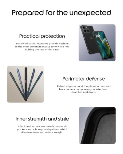 Motorola Moto G (2025/2026) & G Play (2026) Rugged Protective Case- Black - Precision fit, Military Grade Shock Absorbing Cover for Enhanced Phone Grip, Drop Protection