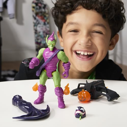 MixMashers Marvel Spider-Man Deluxe Green Jester Figure to Mix and Combine with Accessories, 12.5 cm Scale, Superhero Toys, Ages 4 and Above