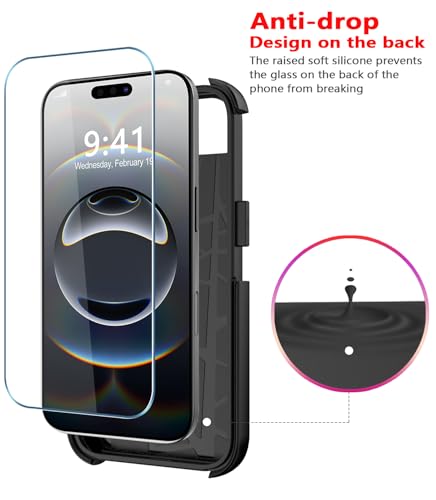 Diverbox for iPhone 16e Case & iPhone 17e Case [Compatible with MagSafe] [Shockproof] [Dropproof] [with Screen Protector ] Heavy Duty Protection Phone Cover (Black)