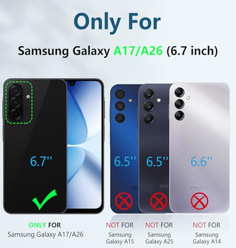FNTCASE for Galaxy A17-5G Phone Case: for Samsung Galaxy A17 with [Built-in Screen Protector & Kickstand] [Military-Grade Drop Protection] Heavy Duty Protective Shockproof TPU Cell Phone Cover (Black)
