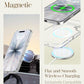 Loheckle for iPhone 17 Case with Stand- Compatible with MagSafe Women Girls Cute Clear Girly Aesthetic Unique Design Soft TPU Magnetic Ring Phone Cover for Apple 17, Purple Flower