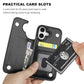 ONETOP Compatible with iPhone 17 Wallet Case with Card Holder, PU Leather Kickstand Card Slots Case, Double Magnetic Clasp and Durable Shockproof Cover 6.3 Inch (Black)