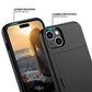 Nvollnoe Compatible with iPhone 15 Case with Card Holder Heavy Duty Protective Dual Layer Shockproof Hidden Card Slot Slim Wallet Phone Cover for Women&Men 6.1 inch(Black)