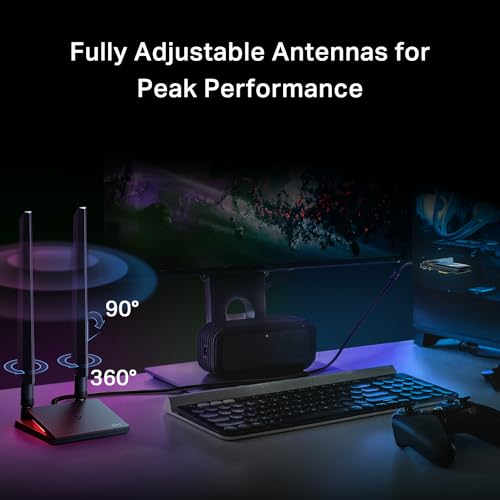 TP-Link WiFi 7 BE9300 PCIe WiFi Card for Desktop PC(Archer TBE550E), Tri-Band Wireless Adapter, Bluetooth 5.4, Multicolor Status LED, Supports AMD/Intel Motherboard, Not Compatible with Windows 10