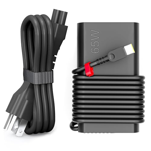 2026 Slim 65W USB C Laptop Charger Compatible with Lenovo Thinkpad/Yoga/Chromebook Computer Type C Fast Charging Power Cord Ac Adapter