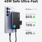 INIU 45W Fast Charging Portable Charger, 40% Smaller 10000mAh with Detachable Cable, Flight-Safe Travel Power Bank, USB C External Phone Battery Pack for iPhone 17 16 Pro iPad Samsung S26 Google etc