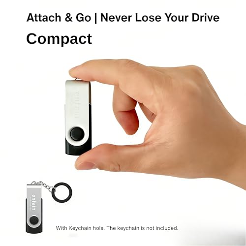 Enfain Enfain 16GB USB 2.0 Flash Drive 10 Pack | 160GB Total Swivel Thumb Dri ...