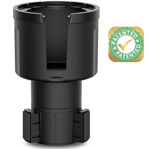 Swigzy Car Cup Holder Expander Adapter for Large Water Bottles - [Patented & Upgraded] - Holds: Hydro-Flask, Yeti, Nalgene, Owala, 32-40oz - Adjustable Expandable Insert Extender - Universal