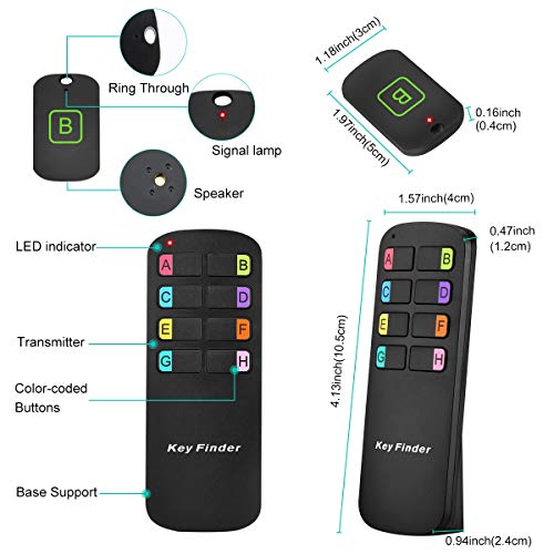 Key Finder Locator Tags, Lost Remote Finder Make Noise, TV Remote Cont ...
