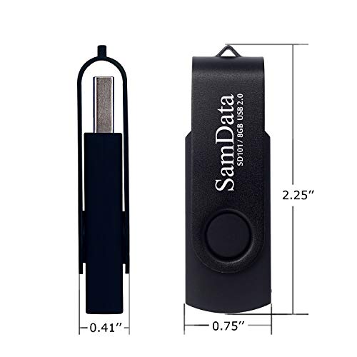 Samdata Usb Driver SamData USB Flash Drive 8GB 1 Pack USB 2.0 Thumb Drive Swivel Memory S ...