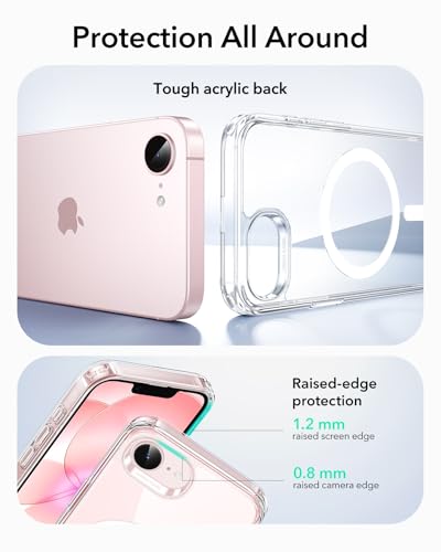 ESR for iPhone 17e/iPhone 16e Case, Compatible with MagSafe, Shockproof Military-Grade Protection, Scratch-Resistant Back, Magnetic Phone Case for iPhone 17e/iPhone 16e, Classic Hybrid Case, Clear