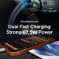 AINOPE 67.5W Car Charger USB C Fast Charge, PD 45W USB C Car Charger Fast Charging【Mini & Metal】 Cigarette Lighter Adapter USB-C Type C Car Charger for iPhone 17 16 15 Pro Max, for Samsung S26 S25