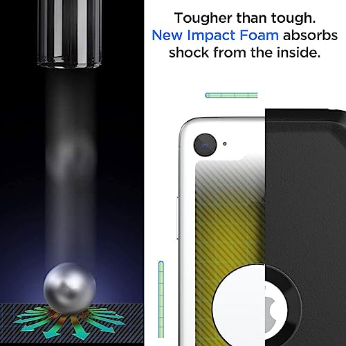 AICase for iPhone SE Case 3rd & 2nd Generation, for iPhone SE 2022/2020 Built-in Screen Protector Heavy Duty Protective Shockproof 3-Layer Full Body Rugged Phone Cover, Black