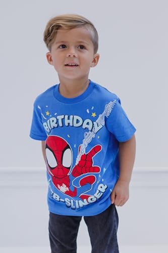 Marvel Spider-Man T-Shirt Toddler to Big Kid | Birthday Shirt, 100 Days of School, Big Brother and Big Sister, 100% Cotton, Crewneck Style, Short Sleeve, Breathable Fabric