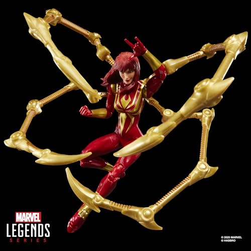 Marvel Legends Series Magic: The Gathering Mary Jane Watson (Iron Spider), 6-Inch Spider-Man Action Figure & Exclusive Foil Collectible Card Game Trading Card
