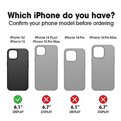 OtterBox IPhone 14 & IPhone 13 Commuter Series Case - BLACK, Slim & Tough, Pocket-Friendly, with Port Protection