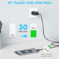 Anker iPhone Charger, 2-Pack 20W Fast USB C Charger Block, Type C Charger Fast Charging for iPhone 17/17 Pro Max/16 Series/iPad Pro and More (Black, 2 Pack & 2 Cable)