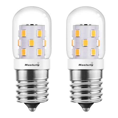 LED Microwave Light Bulbs Under Hood 40W Equivalent, E17 LED Bulb Dimmable for Range Hood, 3W 380 Lumens, LED Appliance Light Bulb Over Stove, Warm White 3000K, 2 Pack