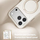 TORRAS Q3 Silicone for iPhone 17 Pro Case with Stand, Fit for MagSafe, Magnetic 360 Spin Kickstand with Camera Control, Liquid Silicone Rubber Soft Phone Case for iPhone 17 Pro, Light Ivory