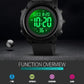 SNE Digital Watch Sports Waterproof Military Back Light Small Watch for Men Black 1426