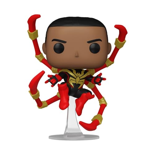 Funko POP! Marvel: Miles Morales Iron Spider - 1 in 6 Chance of Rare Chase | Official Superheroes Merch - Collectable Vinyl Figurine for Shelf Display - Birthday Gift Idea for Fans and Collectors