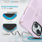 Speck iPhone 15 Case - Built for MagSafe, Drop Protection Grip – for iPhone 15 iPhone 14 & iPhone 13 - Scratch Resistant, Soft Touch, 6.1 Inch Phone Case - CandyShell Grip Soft Lilac/Carnation Petal