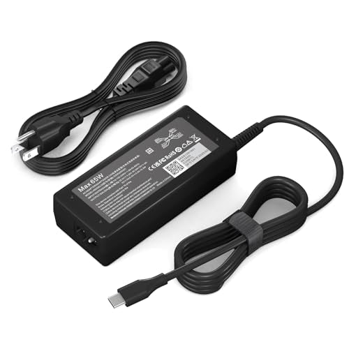 Replacement 65W USB C Laptop Charger Compatible with HP Chromebook and All 65W USB Type C Power Adapter