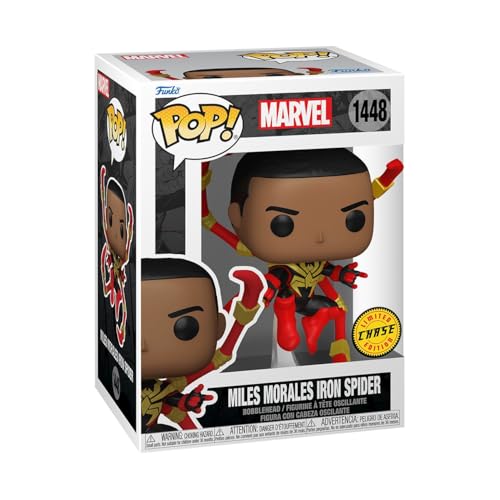 Funko POP! Marvel: Miles Morales Iron Spider - 1 in 6 Chance of Rare Chase | Official Superheroes Merch - Collectable Vinyl Figurine for Shelf Display - Birthday Gift Idea for Fans and Collectors