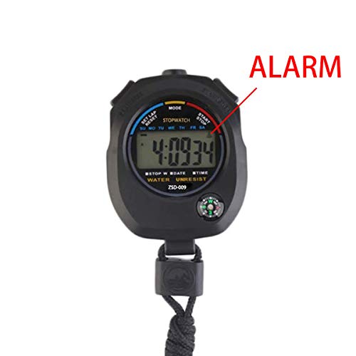 Pgzsy 6 Pack Multifunctional Digital Sports Stopwatch, Large Screen with Date Time Alarm, Daily Waterproof Shockproof Drop-Proof Sports Timer