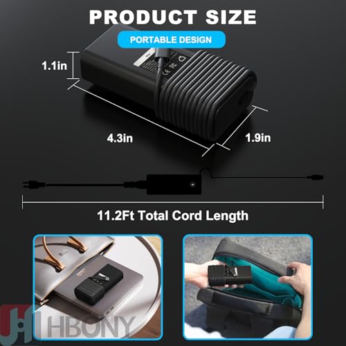 65W 60W USB Type C Charger Compatible with Dell Laptop Latitude 5540 5440 7440 5450 e5430 5430 5530 7430 3450 5550 5350 7450 5420 7420 5520 e5440 Power Cord, XPS 13 Computer AC Adapter