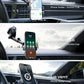 Wireless Car Charger, 15W Fast Charging Auto Clamping Phone Holders for Your Car Phone Mount fit for iPhone 17 16 15 14 13 12 Pro Max 11 XR XS, for Samsung Galaxy S25 Ultra S24 S23, Black