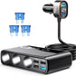 9 in 1 Cigarette Lighter Splitter, JOYROOM 210W Cigarette Lighter Adapter with PD/QC 3.0 * 2 Charge(3.3FT Cable), 12V/24V Independent Switches DC Cigarette Outlet Car Charger for All Car Devices