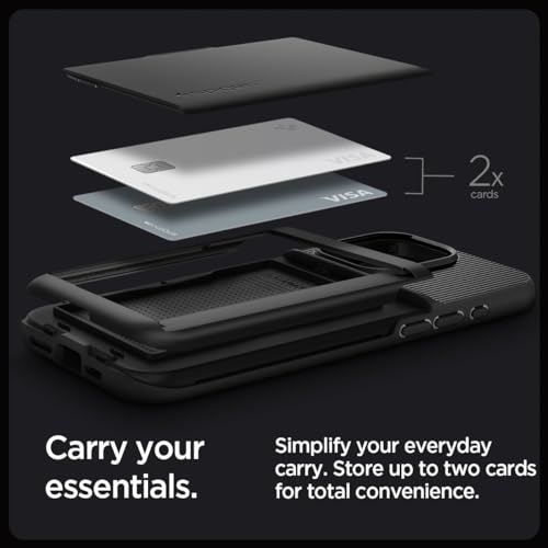 Spigen Slim Armor CS Designed for iPhone 15 Pro Case (2023) [Military-Grade Protection] - Black