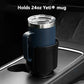 Upgraded Car Cup Holder Expander Adapter with Offset Adjustable Base, Compatible with Yeti 14/24/36/46oz Ramblers, Hydro Flasks 32/40oz, Other Large Bottles Mugs in 3.5"-4.0", 1 Pack