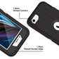 MXX Case Designed for iPhone SE 2020 / SE 2022 Heavy Duty Protective Case with Screen Protector [3 Layers] Rugged Rubber Shockproof Protection Cover & Rotating 360 Degree Belt Clip (Black)